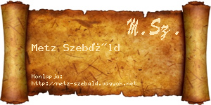 Metz Szebáld névjegykártya